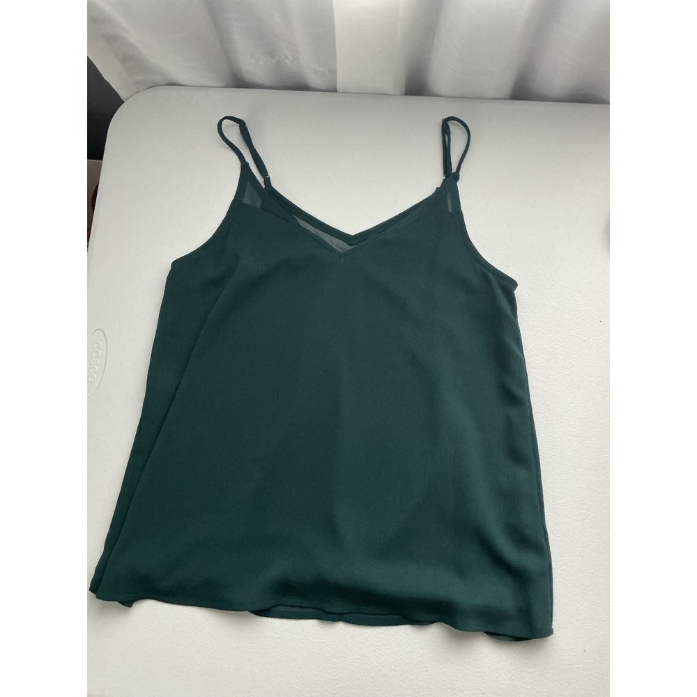 Sophie Rue Green Sleeveless V Neck Cami‎ Tank Top Blouse Size S